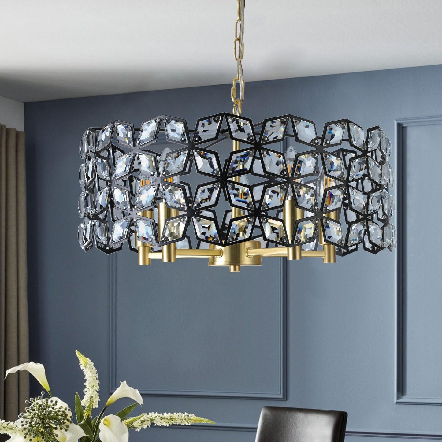 Modern Crystal Chandelier for Living-Room Round Cristal Lamp Luxury Home Decor Light Fixture - FurniFindUSA