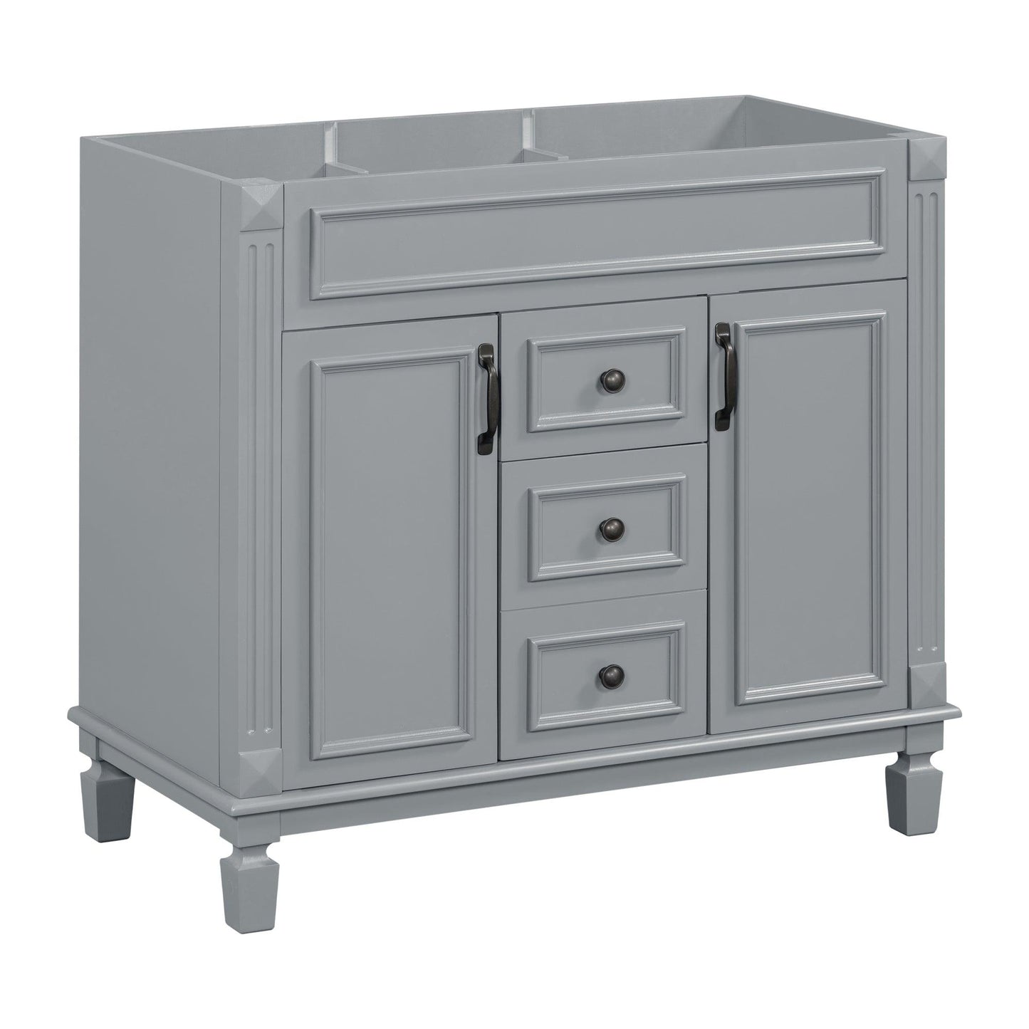 36'' Bathroom Vanity without Top Sink Cabinet only Modern Bathroom Storage Cabinet with 2 Soft Closing Doors and 2 Drawers - FurniFindUSA