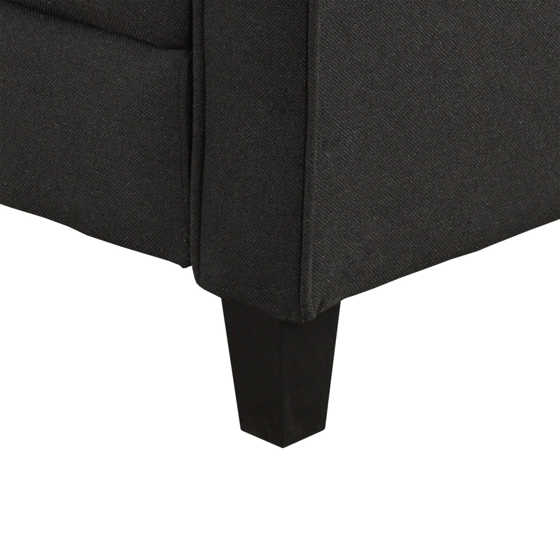 Living Room Furniture Armrest Single Sofa (Black) - FurniFindUSA