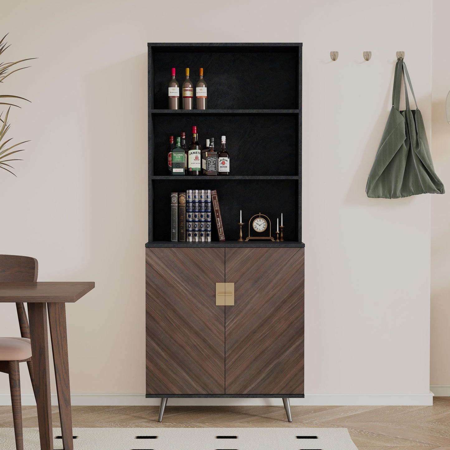 Accent Storage Cabinet with Doors Bar Cabinet Buffet Cabinet with Storage for Living Room Hallway Kitchen - FurniFindUSA