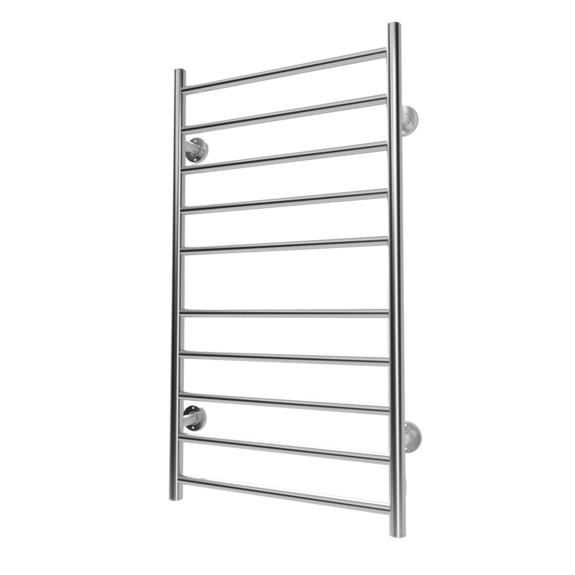 Electric Heated Towel Rack for Bathroom Wall Mounted Towel Warmer 10 Stainless Steel Bars Drying Rack - FurniFindUSA