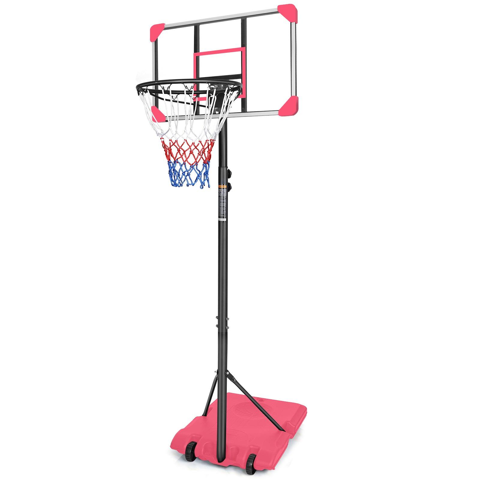 Portable Basketball Goal System with Stable Base and Wheels use for Indoor Outdoor teenagers youth - FurniFindUSA