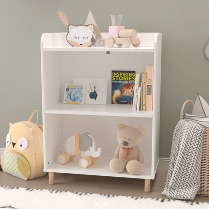 Kids 3-Tier Bookcase Children's Book Display Bookshelf Toy Storage Cabinet Organizer for Children's Room - FurniFindUSA