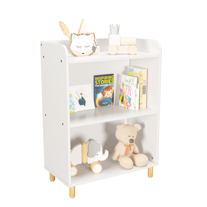 Kids 3-Tier Bookcase Children's Book Display Bookshelf Toy Storage Cabinet Organizer for Children's Room - FurniFindUSA