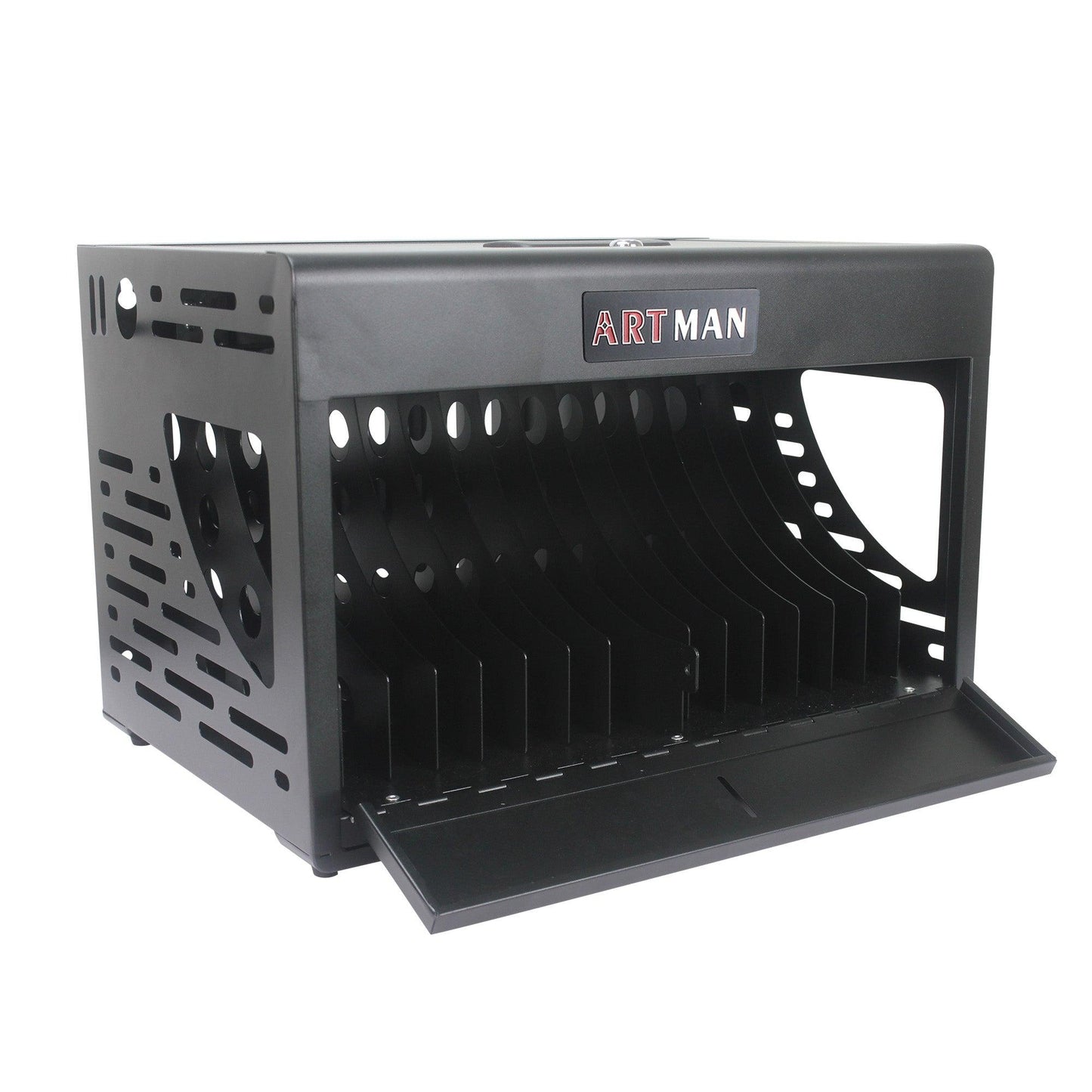 16 Bay Charging Cabinet for Laptop Chromebook Locking Charging Station-BLACK - FurniFindUSA