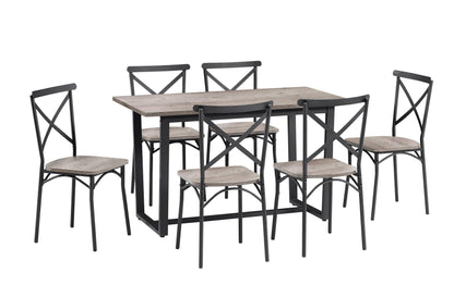 7 Pieces Dining Set 7-Piece Kitchen Table Set Perfect for Kitchen Breakfast Nook - FurniFindUSA