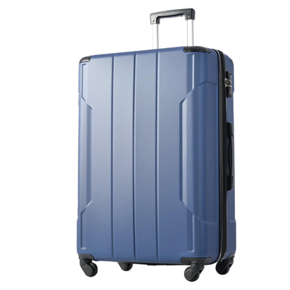 Hardshell Luggage Spinner Suitcase with TSA Lock Lightweight 20'' (Single Luggage) Blue + ABS + 20 Inch Carry On - FurniFindUSA