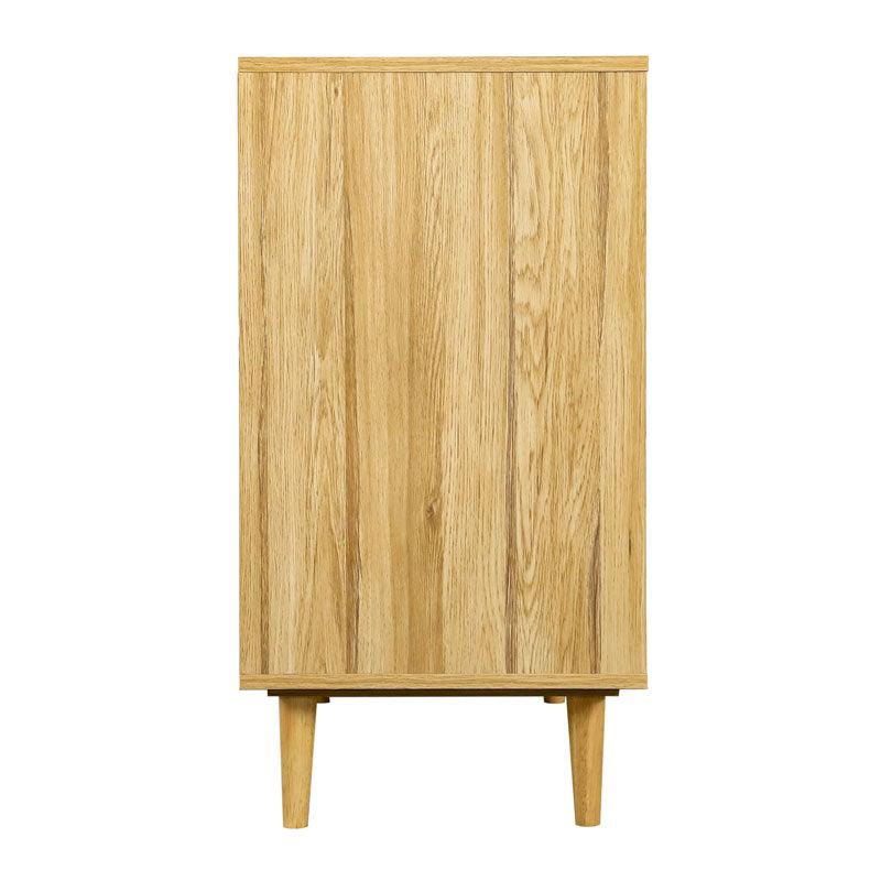 Rattan Storage Cabinet: Accent Cabinet with Doors Buffet Cabinet with Storage for Living Room Hallway Bedroom - FurniFindUSA
