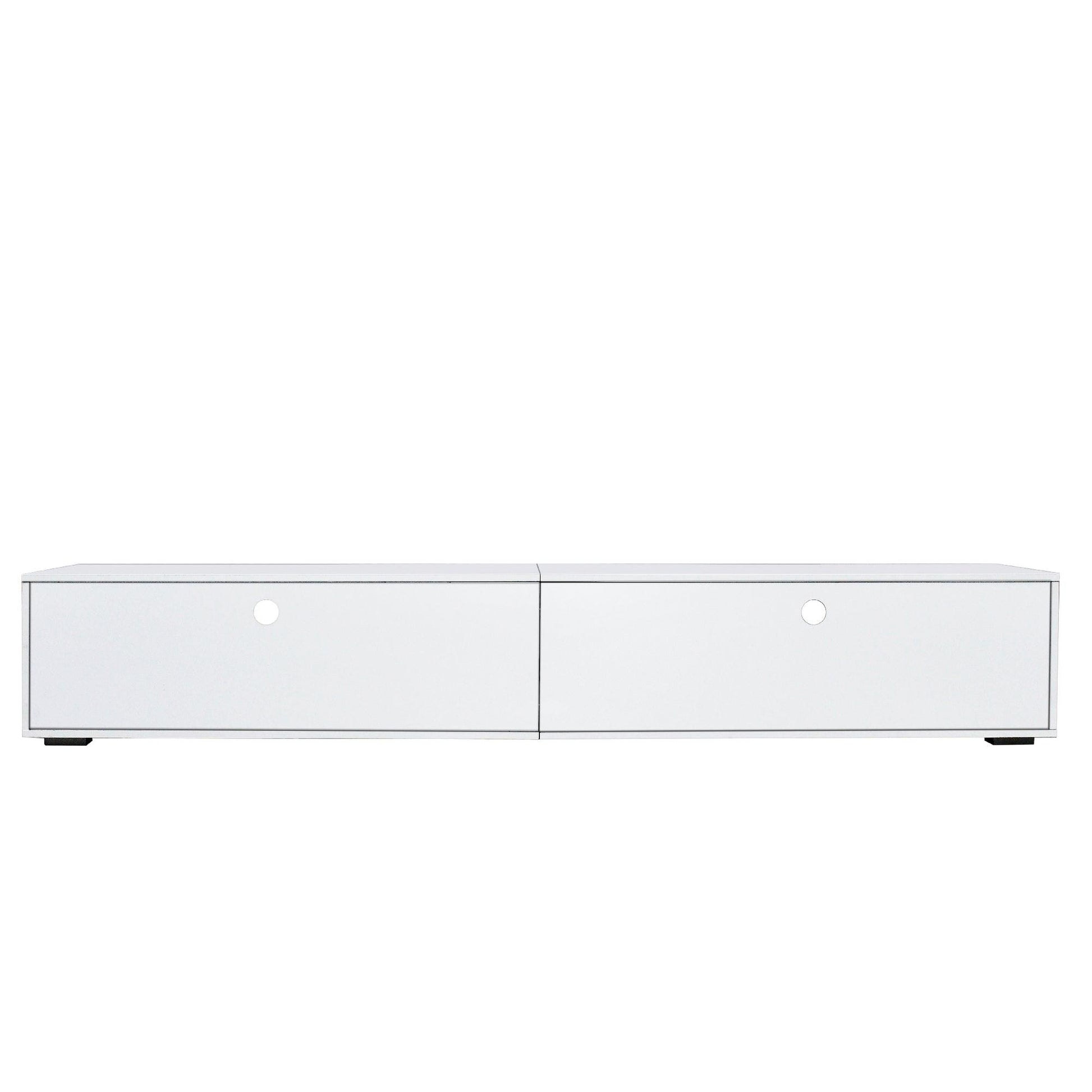 White TV Stand for Living Room Modern Entertainment Center Stand for TV Up to 90 Inch - FurniFindUSA