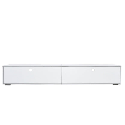 White TV Stand for Living Room Modern Entertainment Center Stand for TV Up to 90 Inch - FurniFindUSA