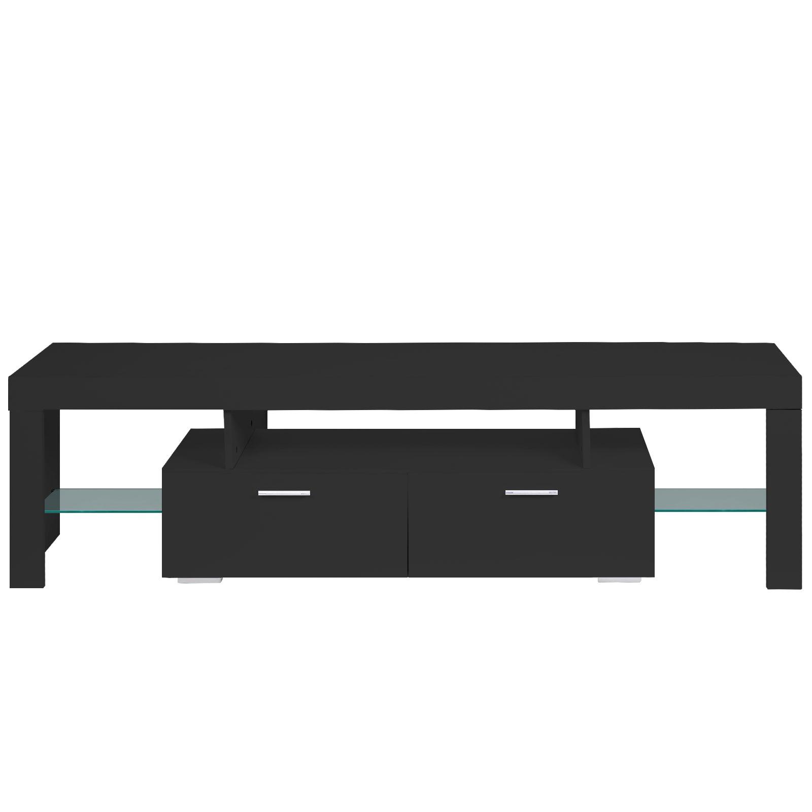 LED TV stand modern TV stand with storage Entertainment Center with drawer TV cabinet - FurniFindUSA