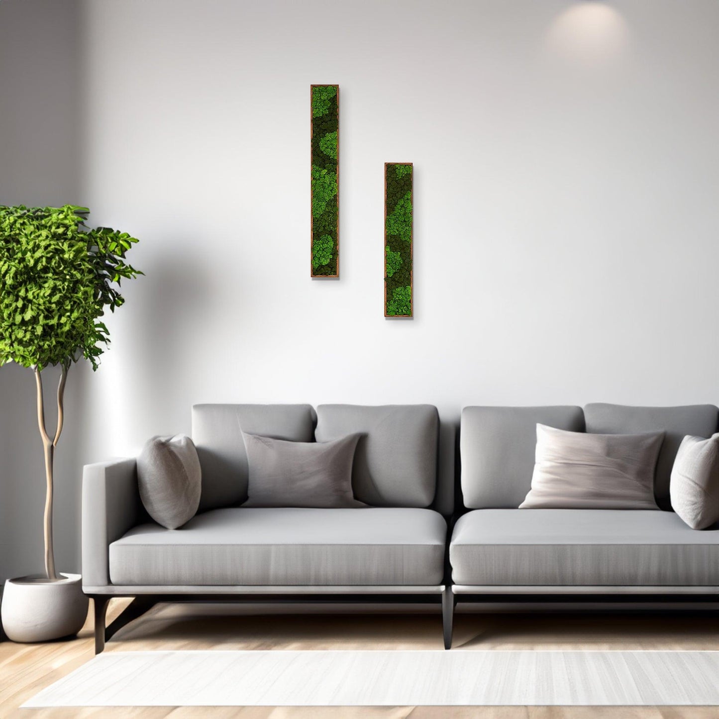 Rectangular Mixed Moss Wall Art, only the Medium - FurniFindUSA