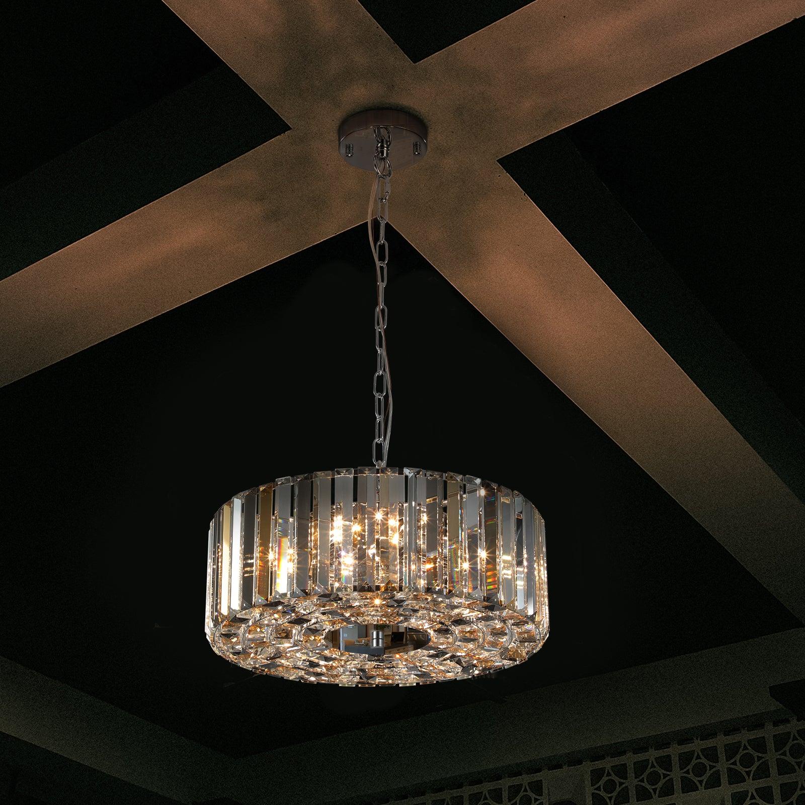 Modern Crystal Chandelier for Living-Room Round Cristal Lamp Luxury Home Decor Light Fixture - FurniFindUSA