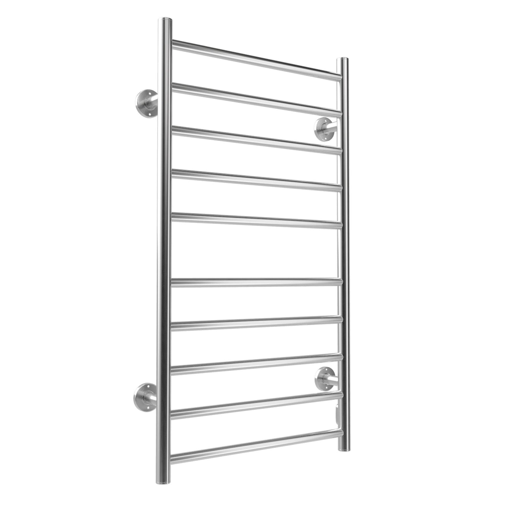 Electric Heated Towel Rack for Bathroom Wall Mounted Towel Warmer 10 Stainless Steel Bars Drying Rack - FurniFindUSA