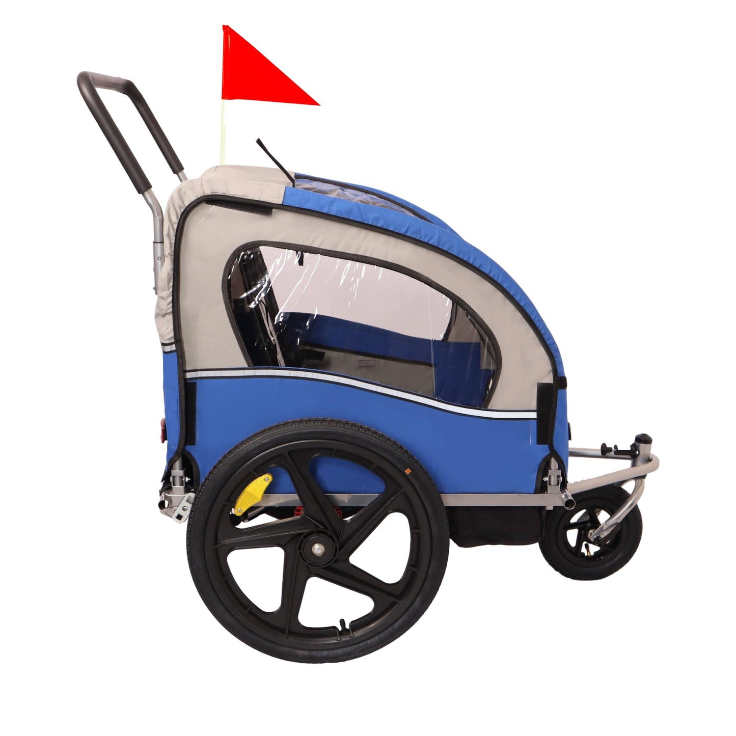 2-in-1 Double 2 Seat Bicycle Bike Trailer Jogger Stroller for Kids Children - FurniFindUSA