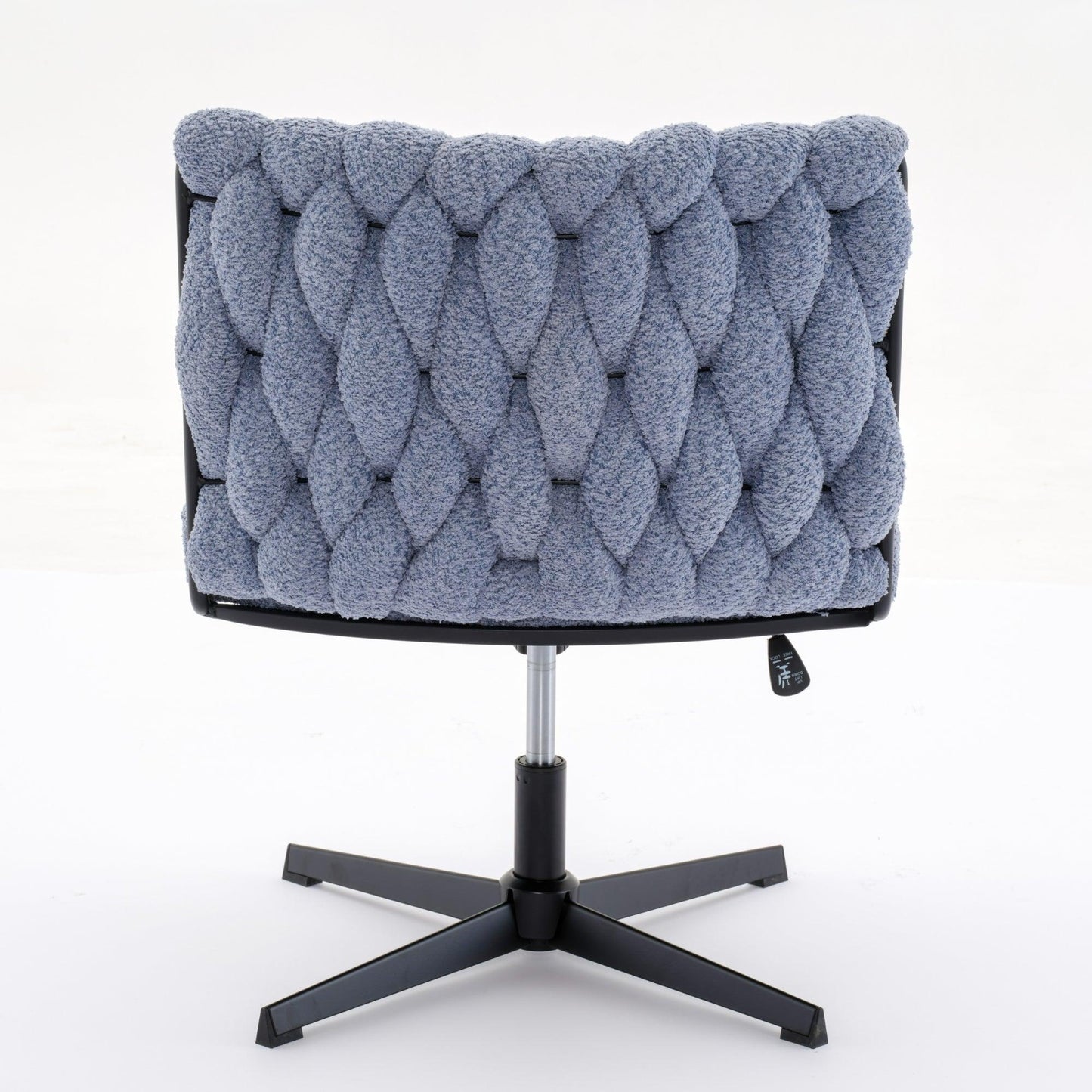 Armless Office Desk Chair No Wheels BLUE - FurniFindUSA