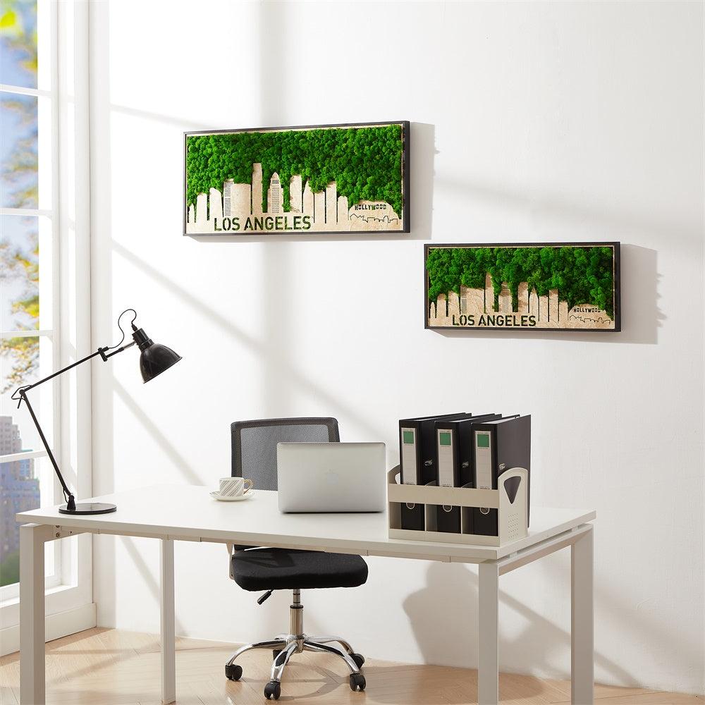 Los Angeles Moss City Silhouette Metal Wall Art Small - FurniFindUSA