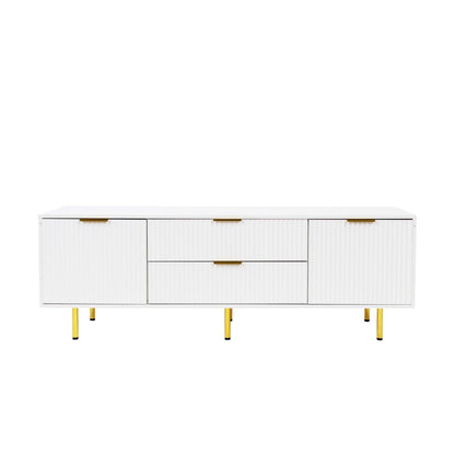 Modern warm white TV cabinet for Living Room Bedroom - FurniFindUSA