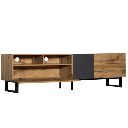 Modern TV Stand for 80'' TV with Double Storage Space - FurniFindUSA