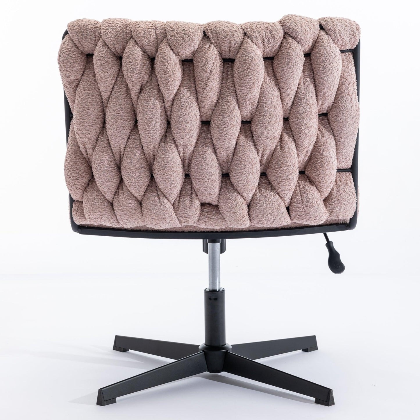 Armless Office Desk Chair No Wheels PINK - FurniFindUSA