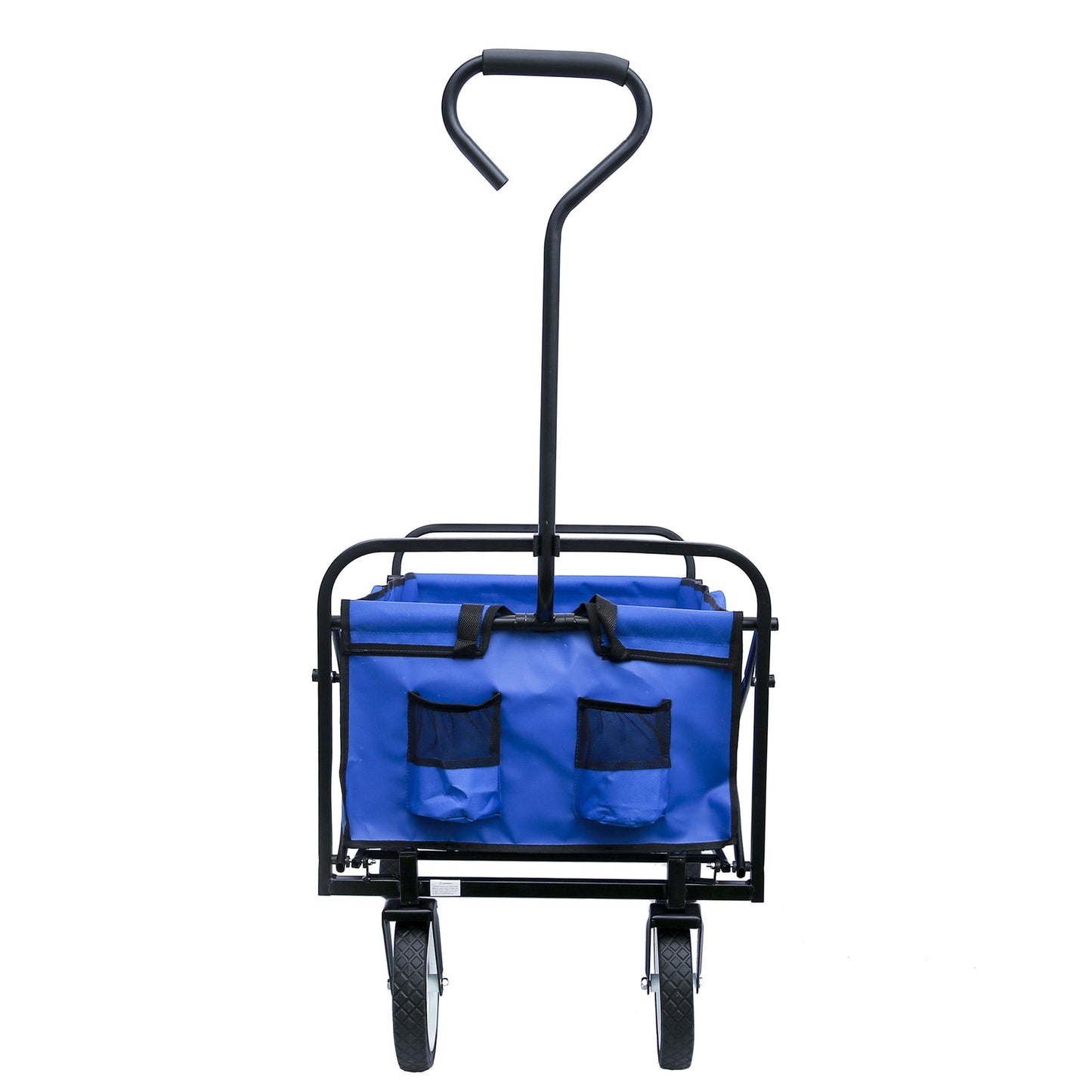 Folding Wagon Garden Shopping Beach Cart (Blue) - FurniFindUSA