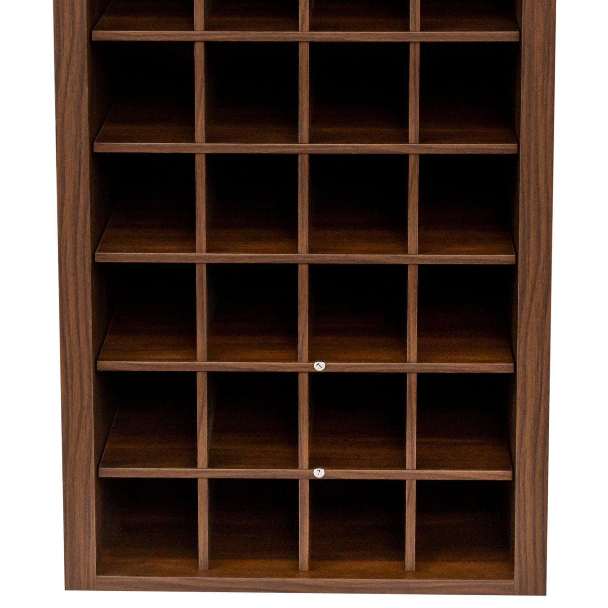 brown walnut color modular 32 wine bar cabinet Buffet Cabinet - FurniFindUSA