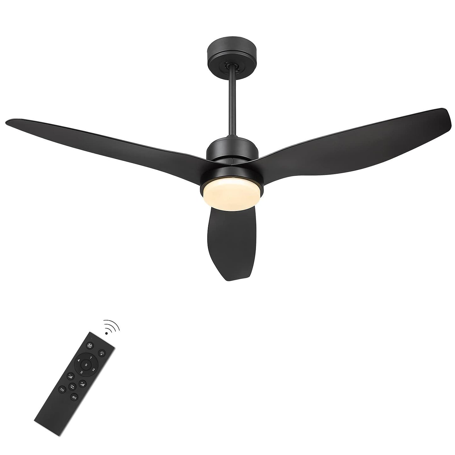 52'' Modern Smart Ceiling Fan with Light Remote Compatible with Alexa Google Voice App Control - FurniFindUSA