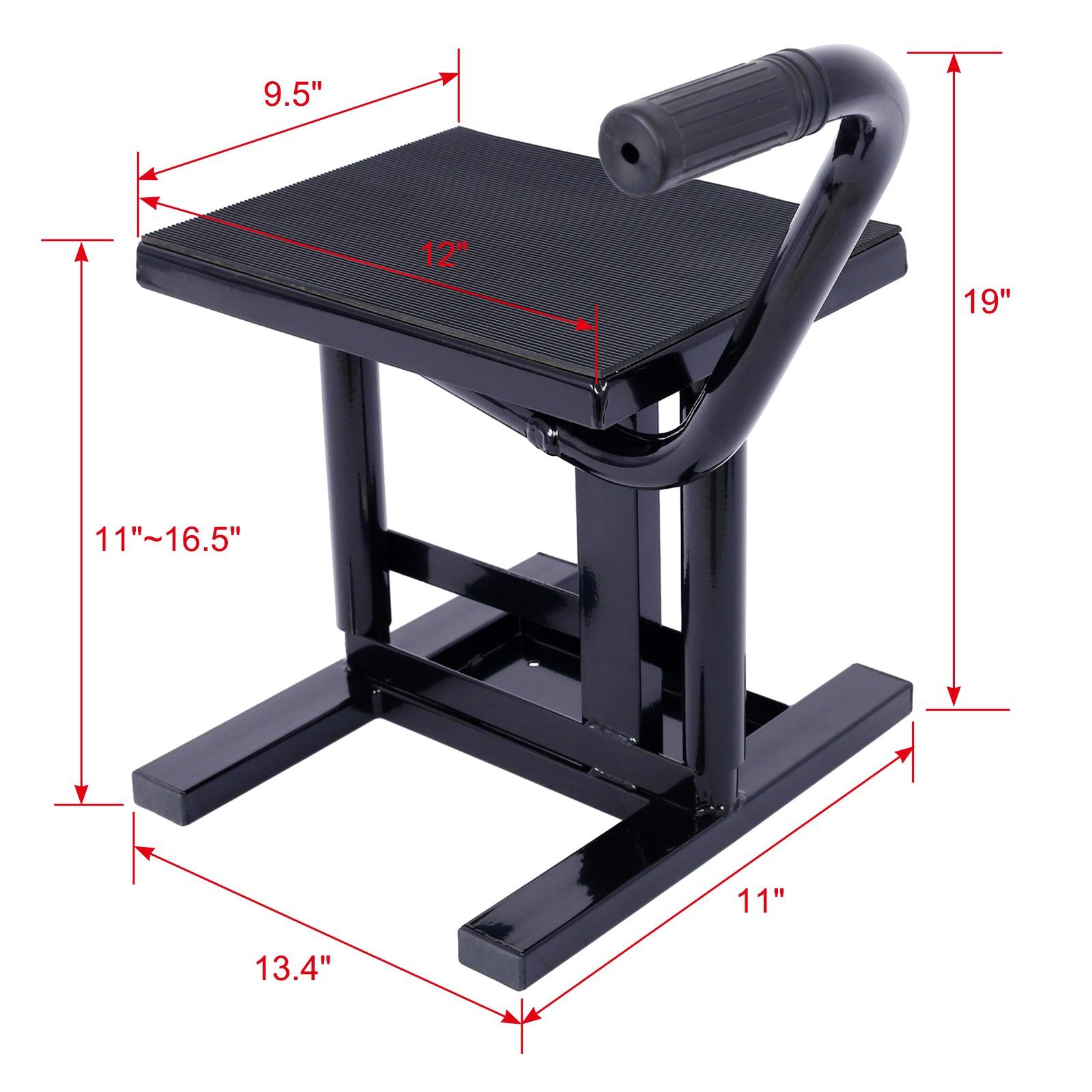 Motorcycle Dirt Bike Stands and Lifts Jack Stand Steel Lift 11"-16.5" Adjustable Height 330 LBS Load Capacity Heavy Duty Steel B - FurniFindUSA