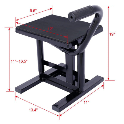 Motorcycle Dirt Bike Stands and Lifts Jack Stand Steel Lift 11"-16.5" Adjustable Height 330 LBS Load Capacity Heavy Duty Steel B - FurniFindUSA