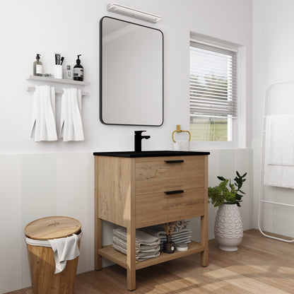 30 Inch Bathroom Vanity Plywood With 2 Drawers - FurniFindUSA