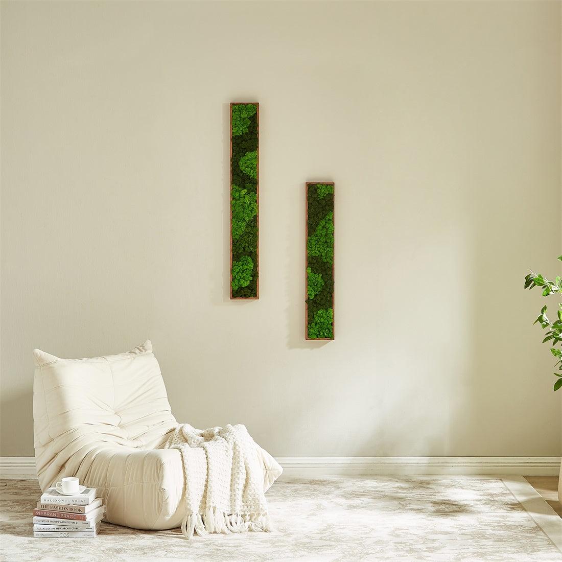 Rectangular Mixed Moss Wall Art, only the Medium - FurniFindUSA