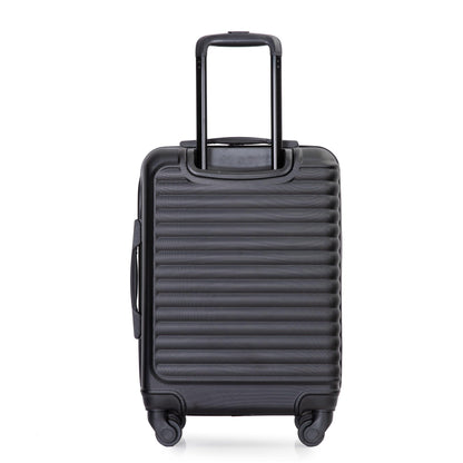 20" Carry on Luggage Lightweight Suitcase, Spinner Wheels, Black - FurniFindUSA