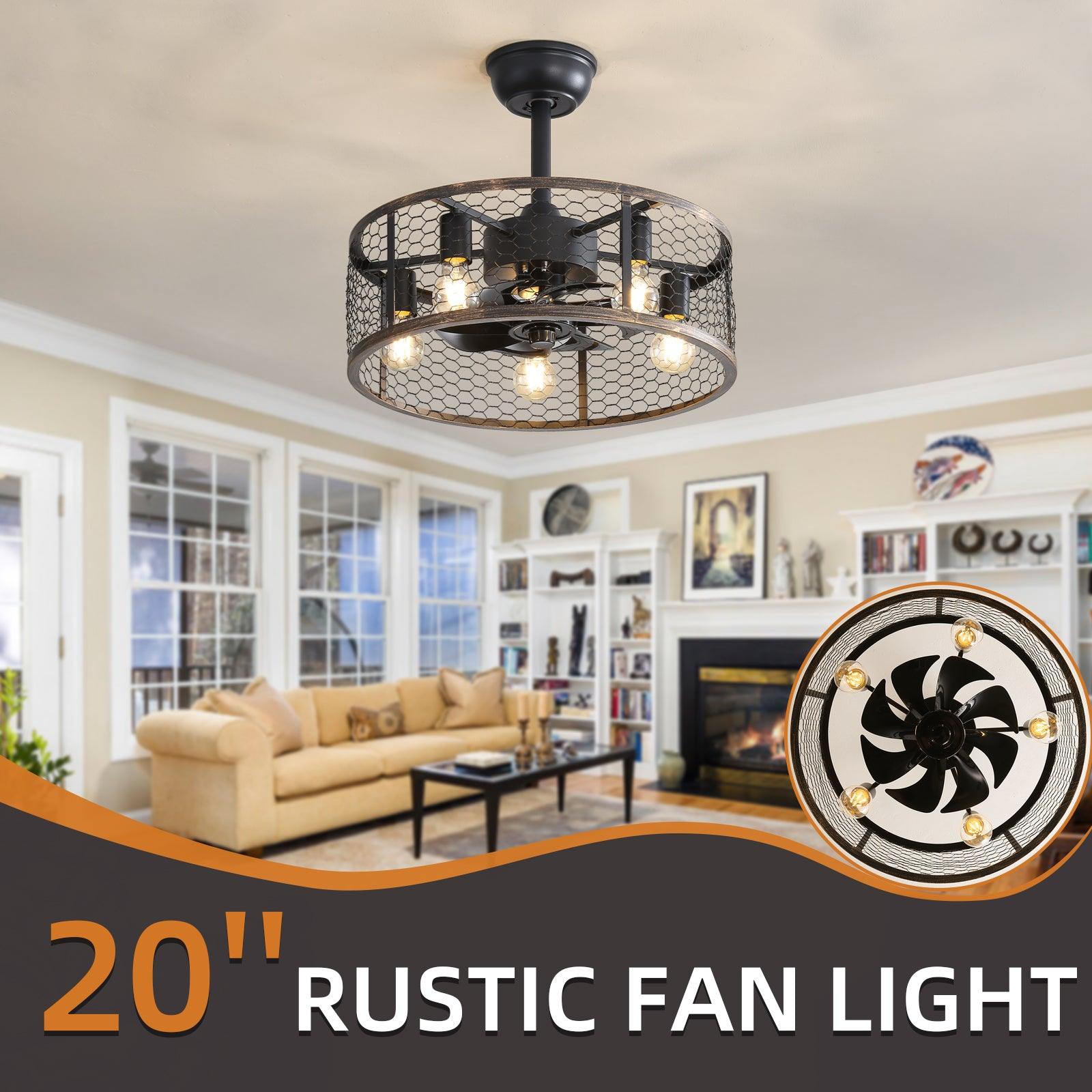 19.7In Classic Ceiling Fan with Light - FurniFindUSA