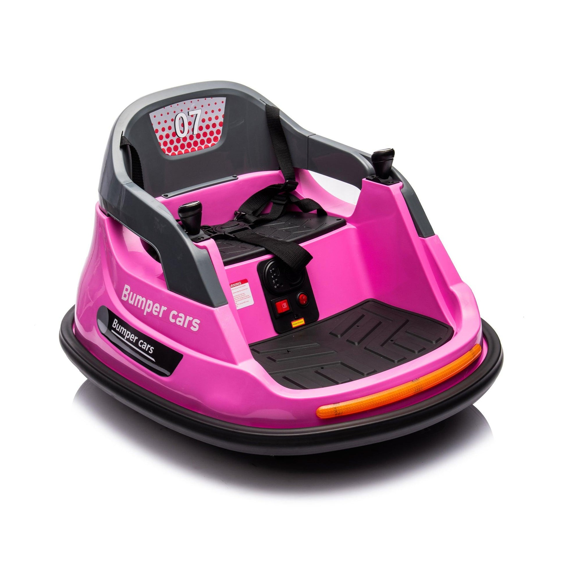 Pink 12V ride on bumper car for kids 1.5-5 Years Old Baby Bumping Toy Gifts - FurniFindUSA