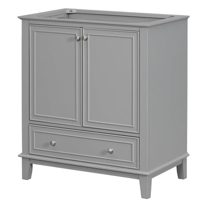 30 inch bathroom vanity no sink base only gray - FurniFindUSA