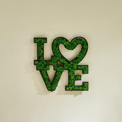 LOVE Letter Art Moss Wall Decor - FurniFindUSA