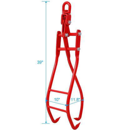 36in 3 Claw Log Grapple for Logging Tongs Eagle Claws Design Log Lifting Tongs Log Grabs Timber Lifting Tongs for Truck, ATV, - FurniFindUSA