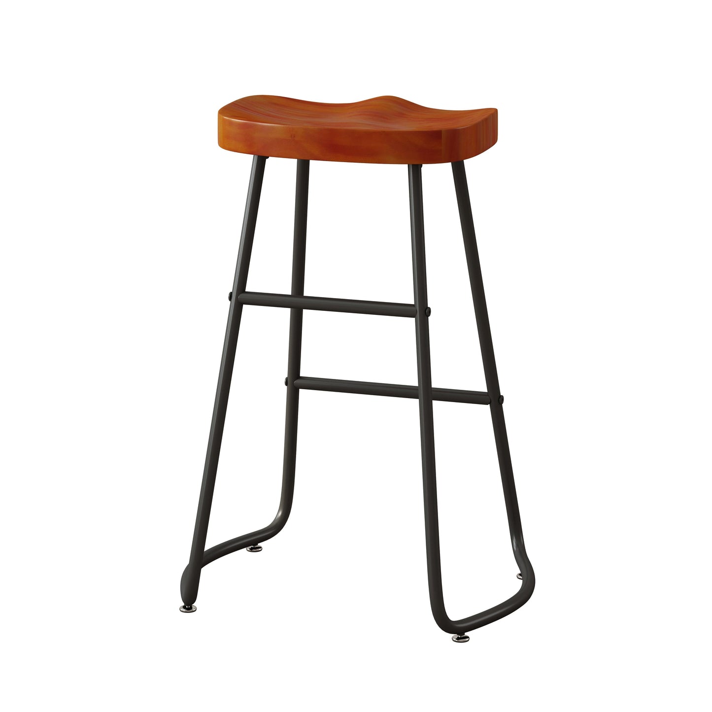 29.52" Stylish and Minimalist Bar Stools Set of 2 Counter Height Bar Stools for Kitchen Island Brown - FurniFindUSA