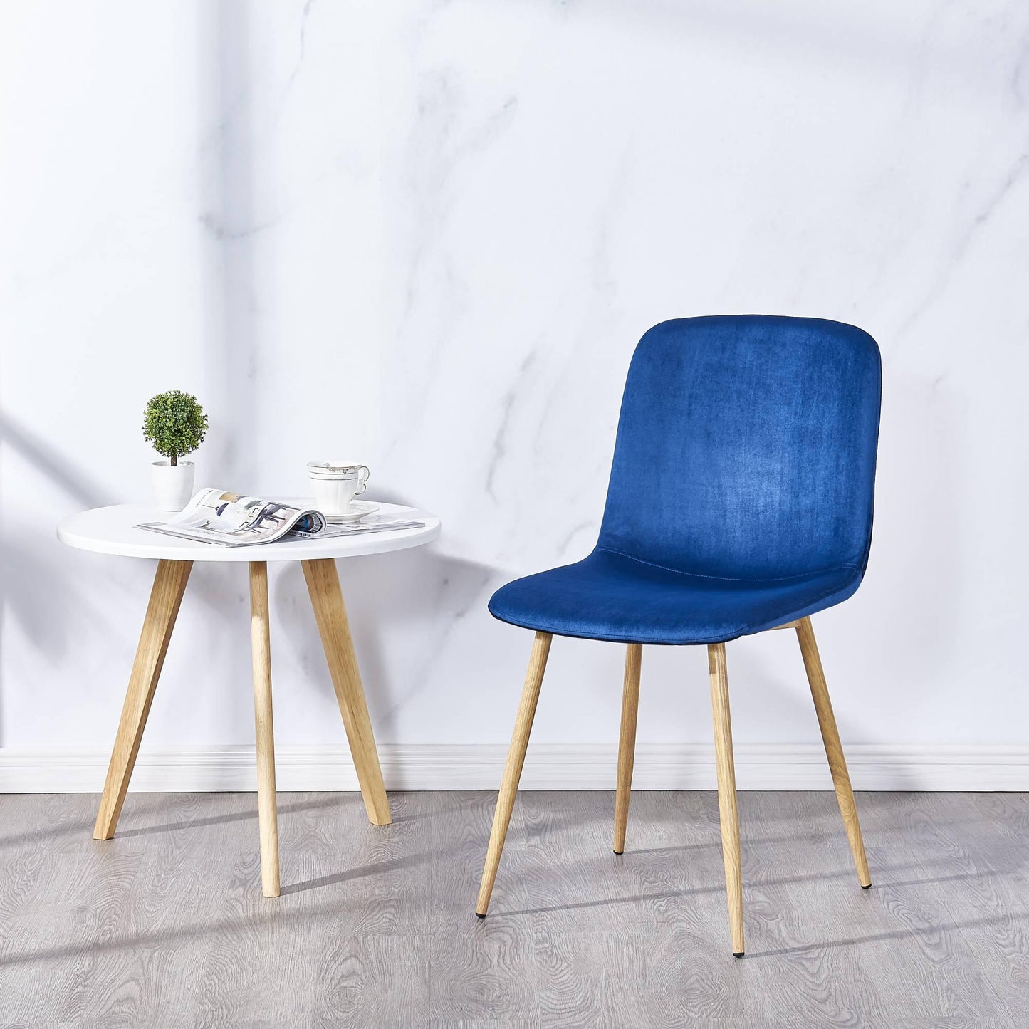 Dining Chair 4PCS（BLUE）Modern style New technology Suitable for restaurants cafes taverns - FurniFindUSA