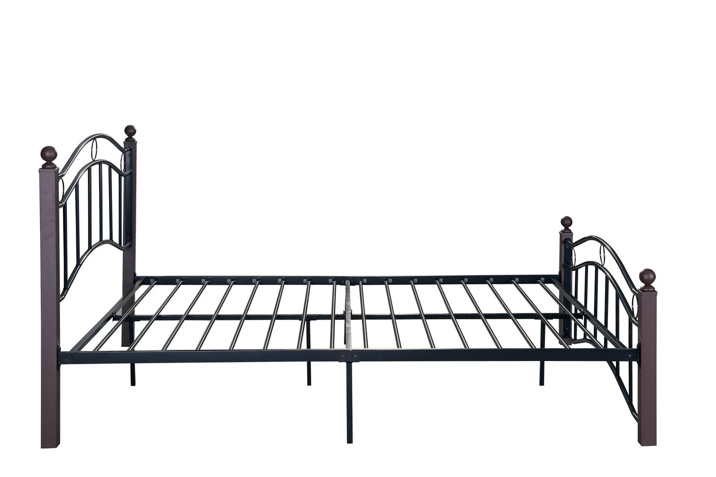 Queen Size Metal Bed Frame with Headboard and Footboard - FurniFindUSA