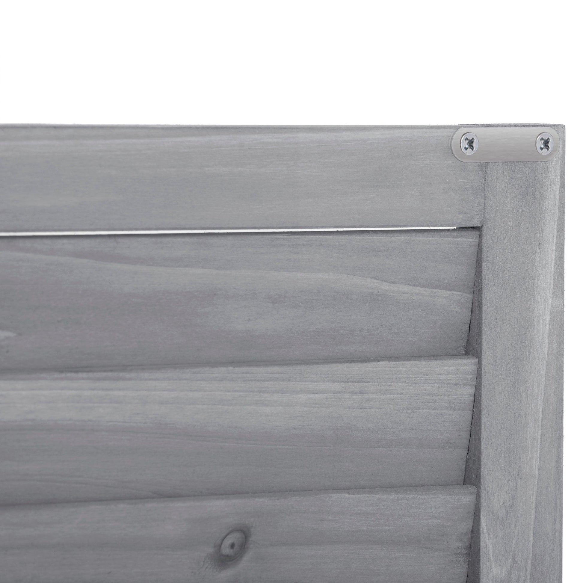 Wooden Garden Shed 3-tier Patio Storage Cabinet Outdoor Organizer Wooden Lockers with Fir Wood (Gray Wood Color -Shutter Design) - FurniFindUSA