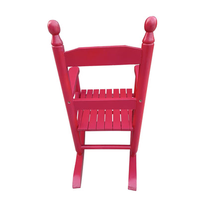 Children's rocking red chair Indoor or Outdoor -Suitable for kids-Durable Solid Wood - FurniFindUSA