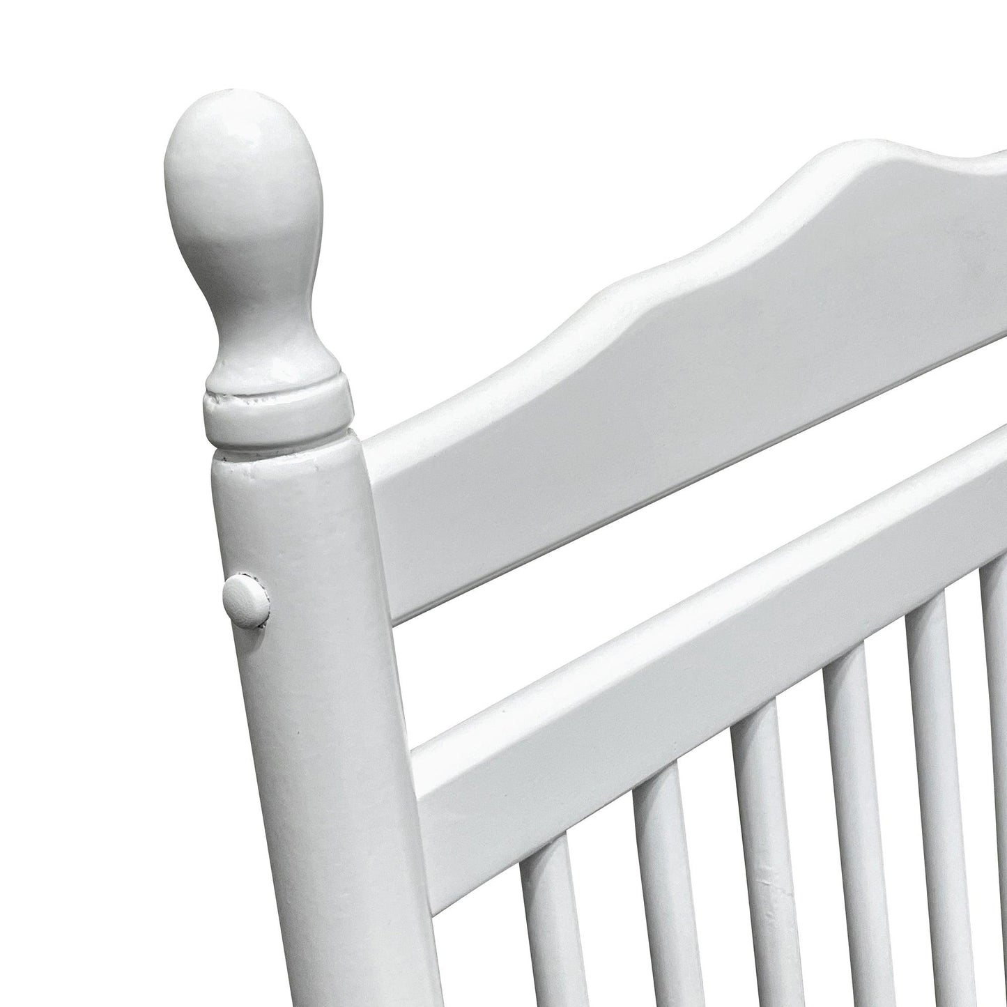 BALCONY PORCH ADULT ROCKING CHAIR - WHITE - FurniFindUSA