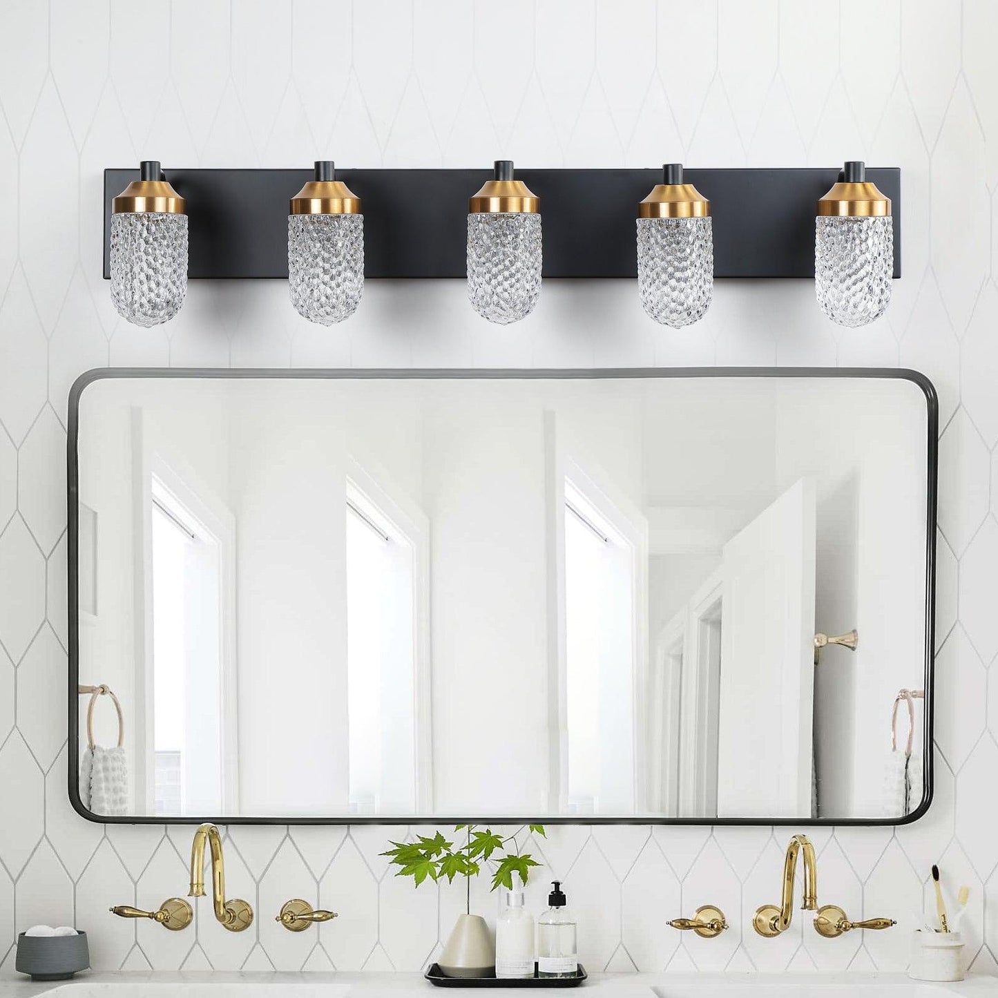 Vanity Lights With 5 LED Bulbs For Bathroom Lighting - FurniFindUSA