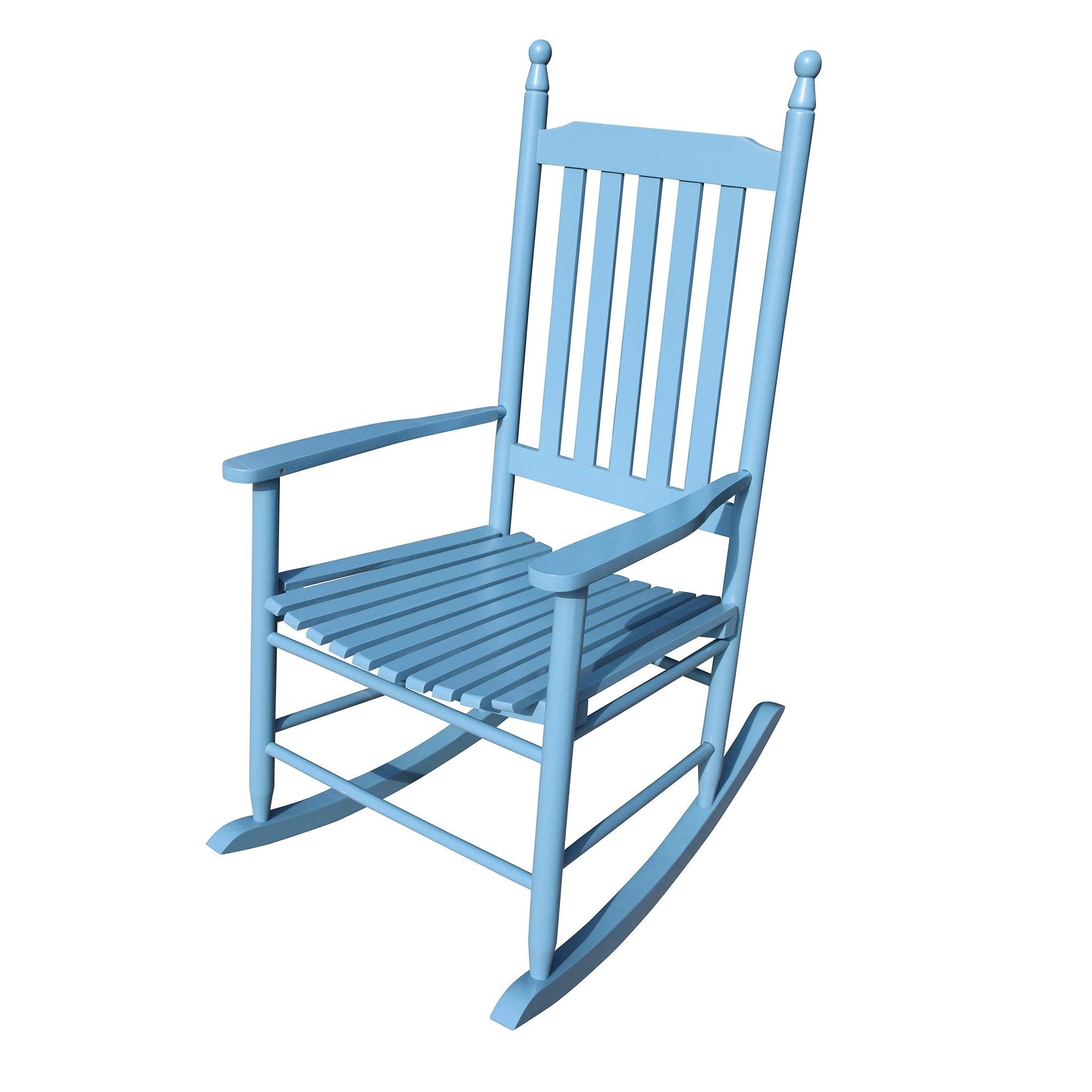 wooden porch rocker chair blue - FurniFindUSA