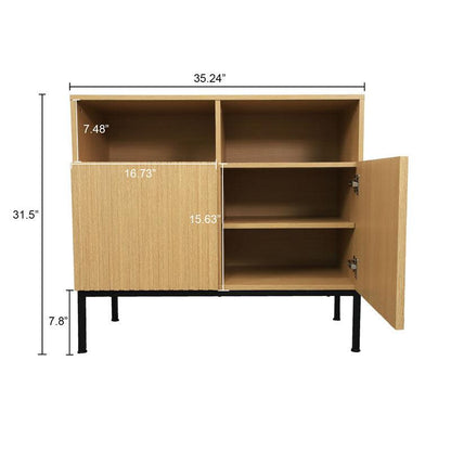Coffee Bar Cabinet Corner Storage Cabinet Modern Buffet Sideboard Entertainment Center Storage Cabinet with Doors and Shelves - FurniFindUSA