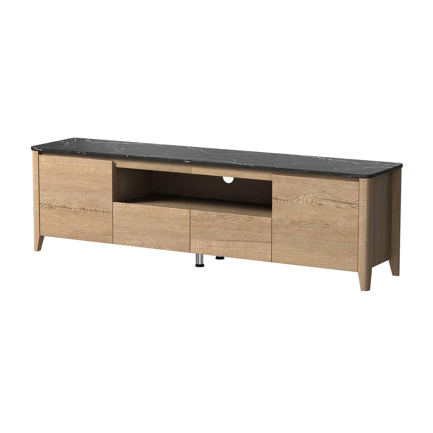 70 Inches Modern TV stand with LED Lights Entertainment Center TV cabinet with Storage for Up to 80 inch - FurniFindUSA