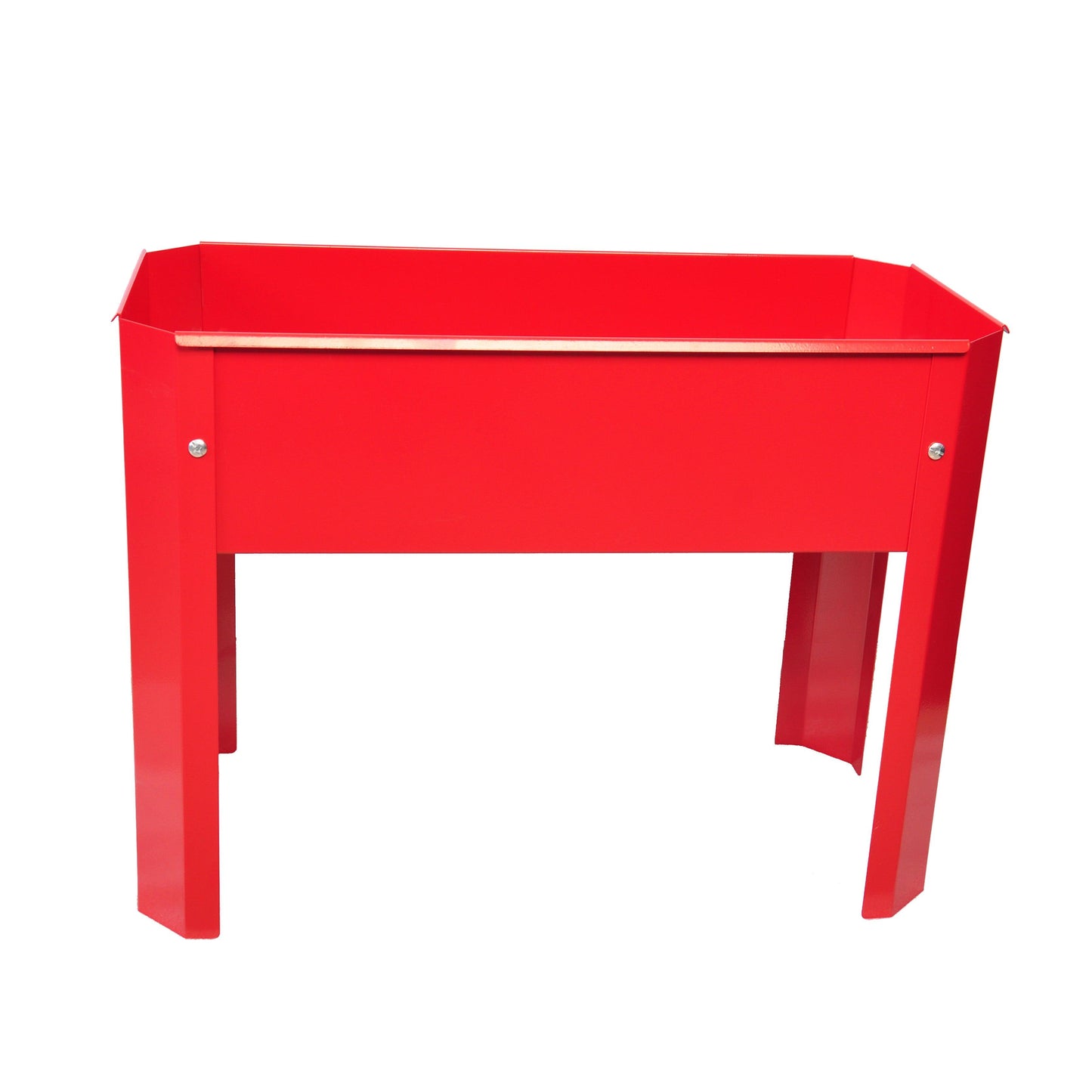 Elevated garden bed.metal elevated outdoor flowerpot box.suitable for backyard and terrace.large flowerpot. Red x 2 - FurniFindUSA