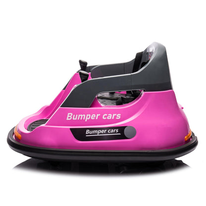 Pink 12V ride on bumper car for kids 1.5-5 Years Old Baby Bumping Toy Gifts - FurniFindUSA