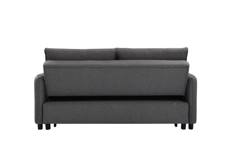 3 in 1 Convertible Sleeper Sofa Bed Modern Fabric Loveseat Futon Sofa Couch w/Pullout Bed Grey - FurniFindUSA